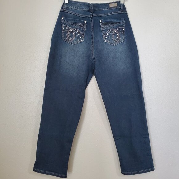 Earl Jean Embellished Stretch Ankle Jeans Size 12 - Picture 7 of 16